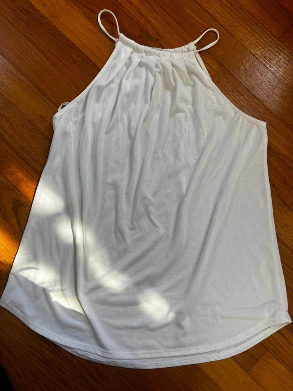 Green Envelope lightweight white Halter Neck Tank Top